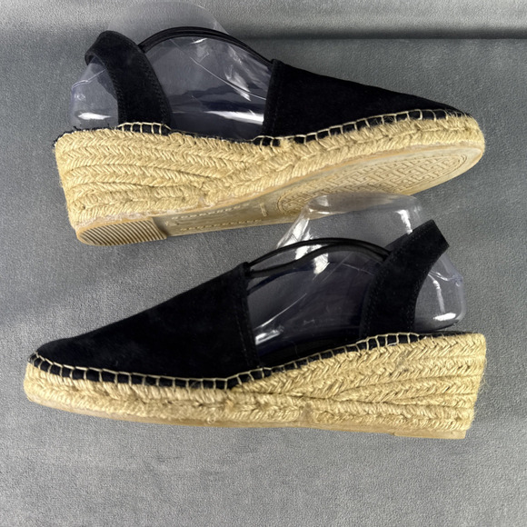 Toni Pons Women's Black Velvet Laceless Espadrilles Shoes Size 40 US 9 - Picture 7 of 13